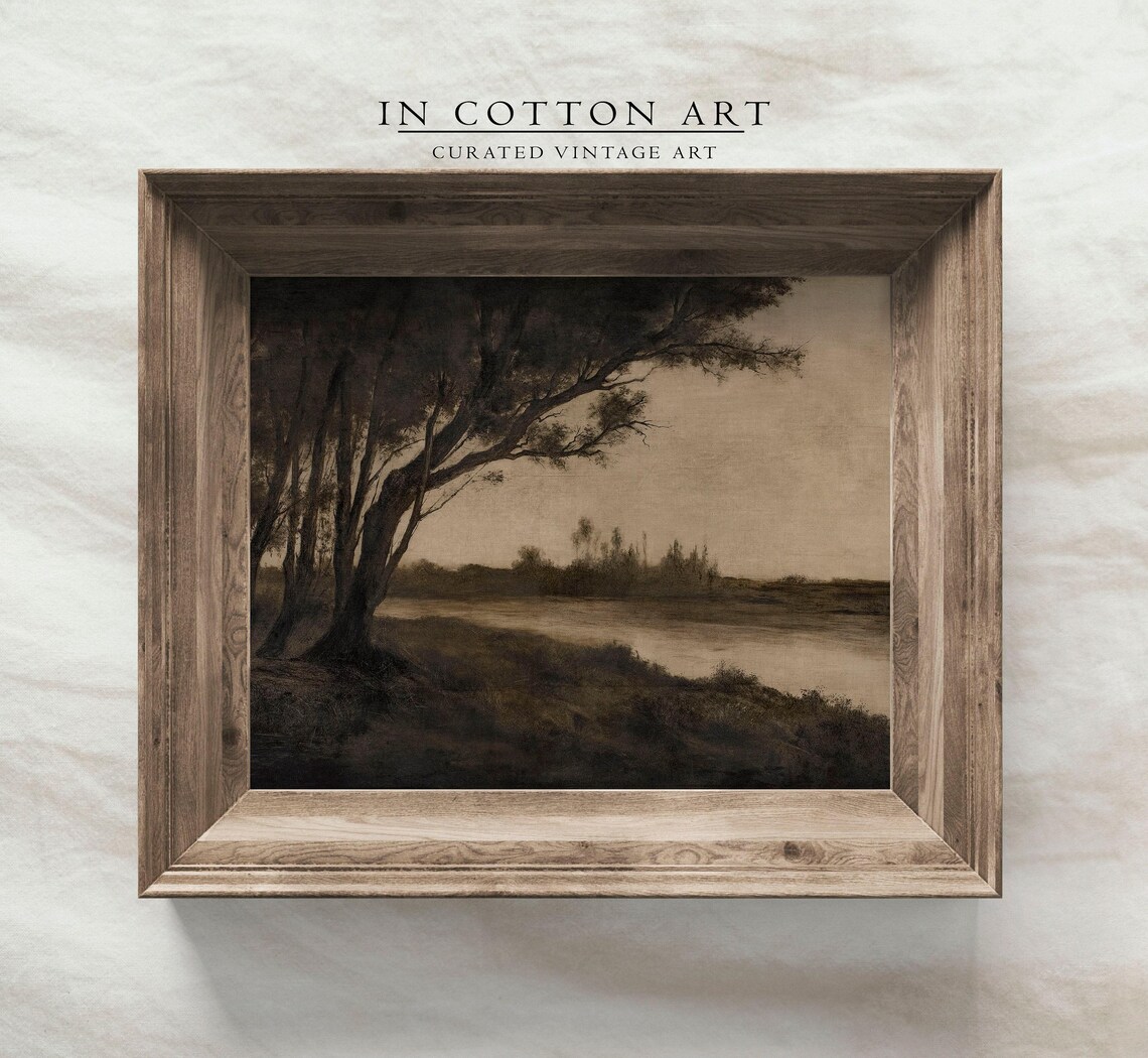 Moody Countryside Scenery, Vintage Rustic Art Print - Image 4
