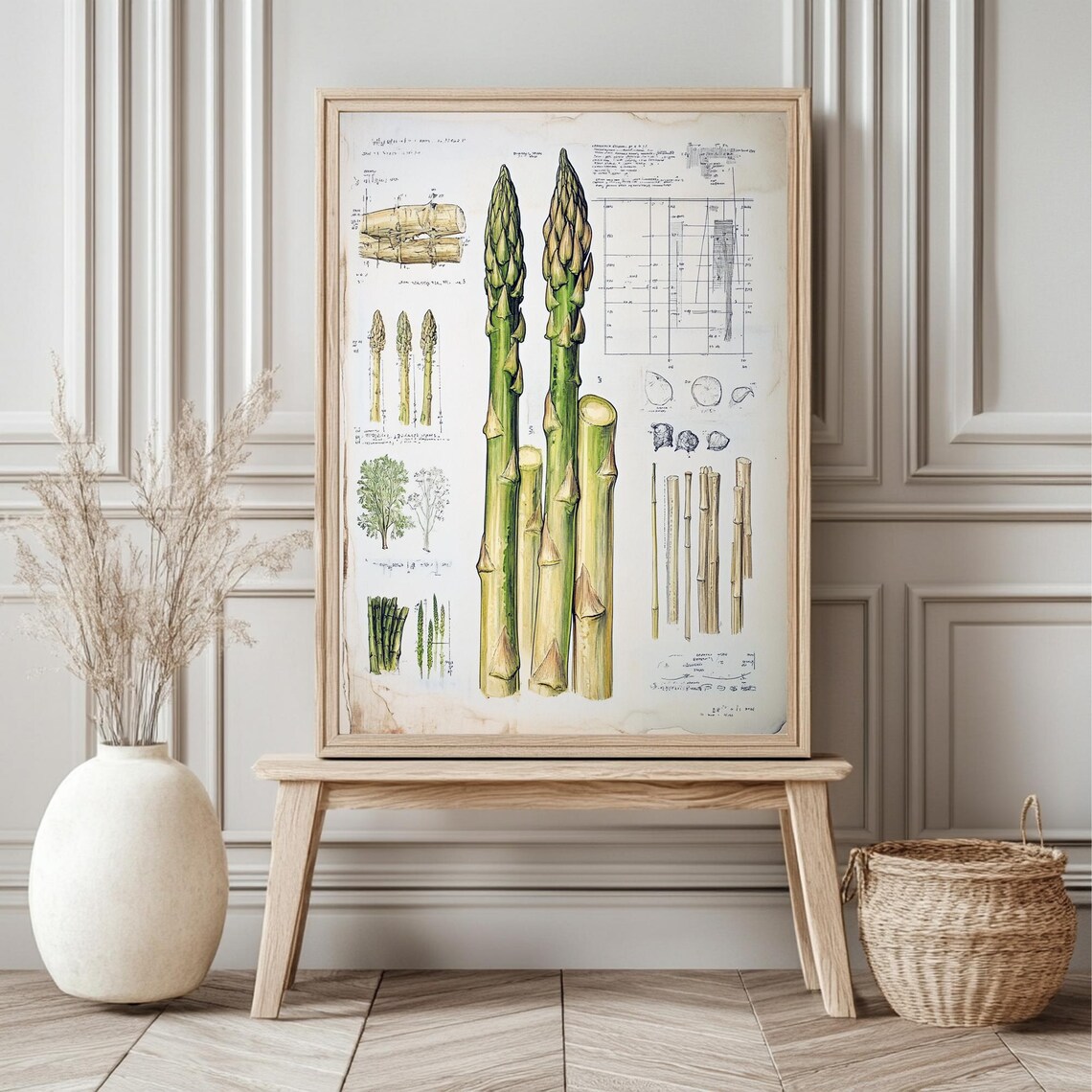 Asparagus Print Veggie Print Veg Prints Kitchen Vegetables Food Illustrations Home Decor Vegetables Art Vegetable Wall Art Gift Idea - Image 4