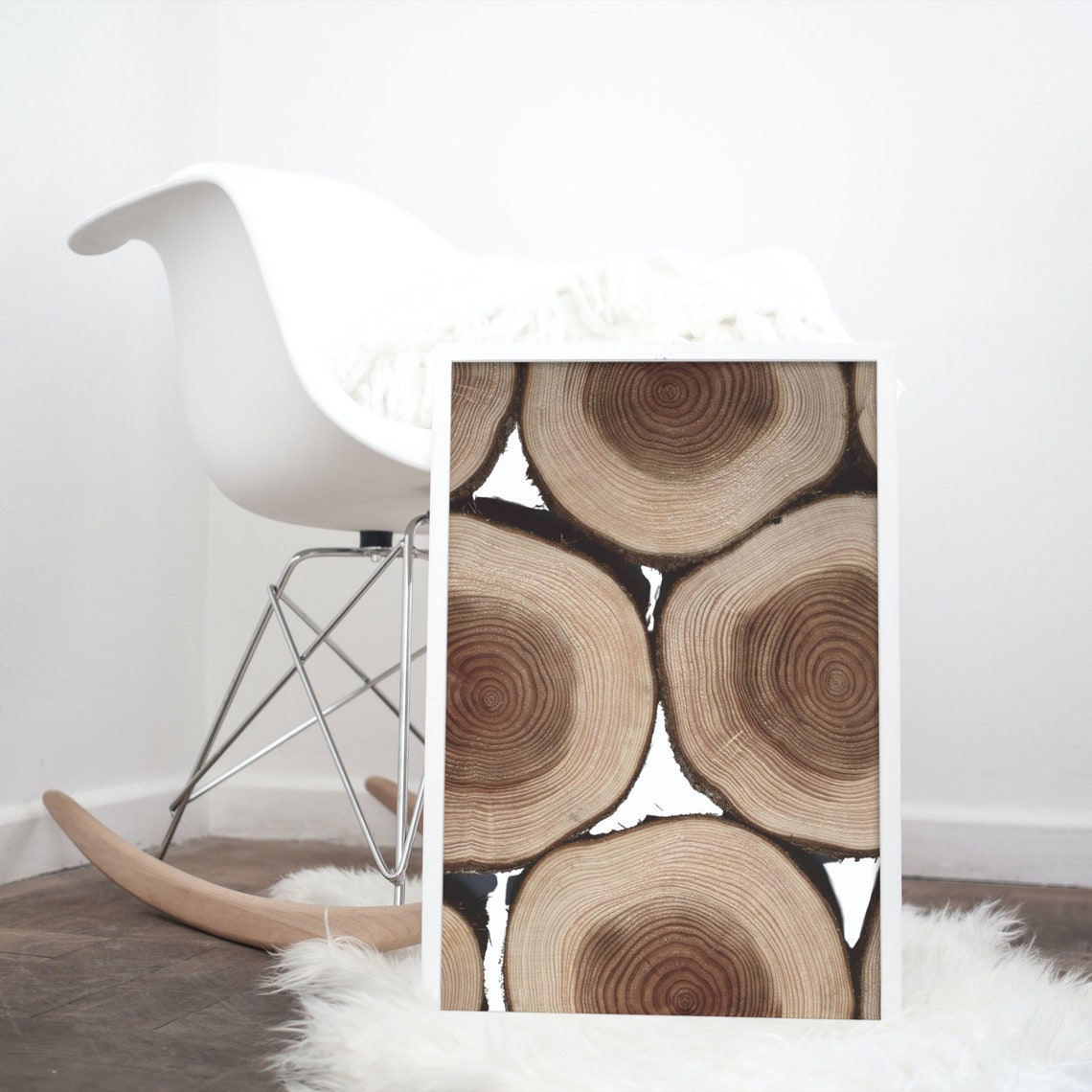 Tree Ring Print, Log Slice Home Decor - Image 4