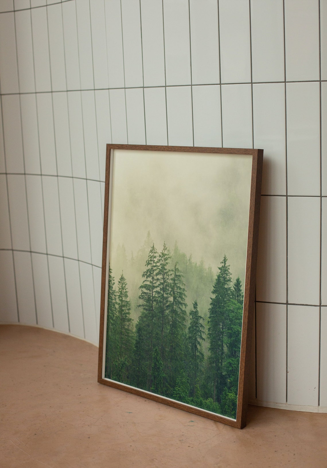 Trees Misty Trees Nature Home Decor Wall Art Trees Landscape Misty Scene - Image 3