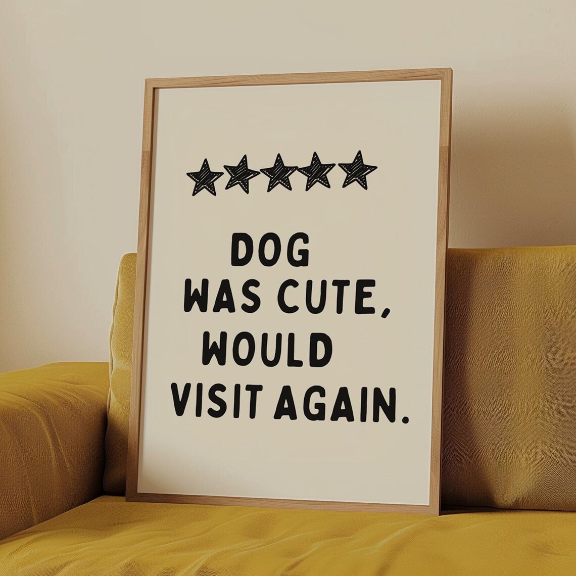 Funny Dog Quote Poster, Quirky Dog Lover Decor