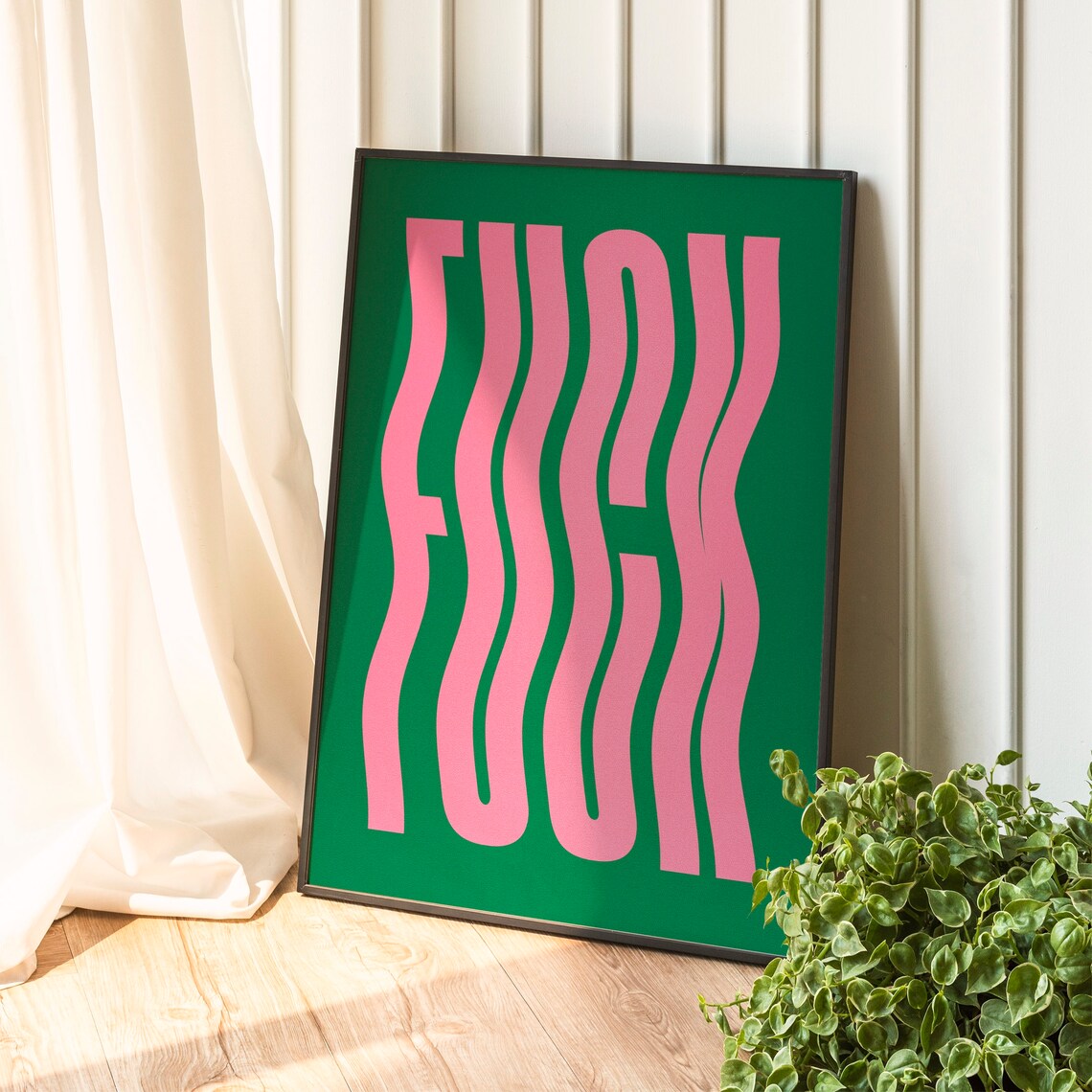 Favorite Word Tropical Wavy Edition Pop Typography Poster Art Print - Image 2