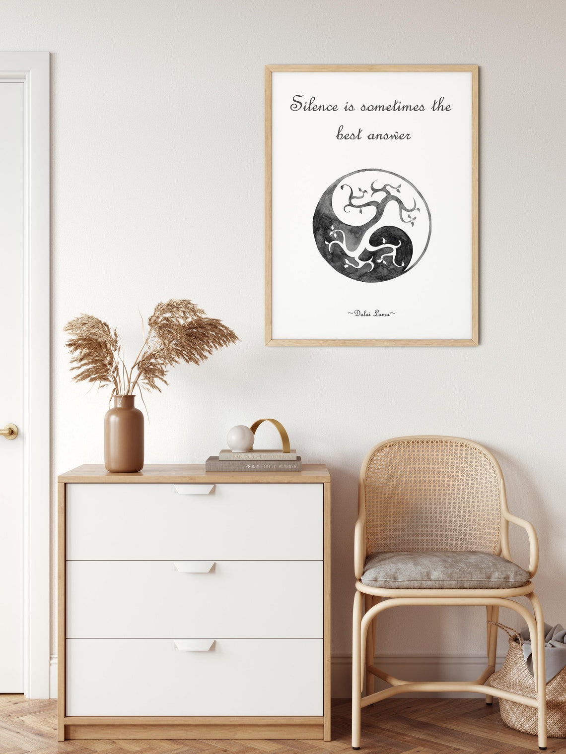 Silence Is Sometimes the Best Answer Dalai Lama Tree of Life Poster - Image 2