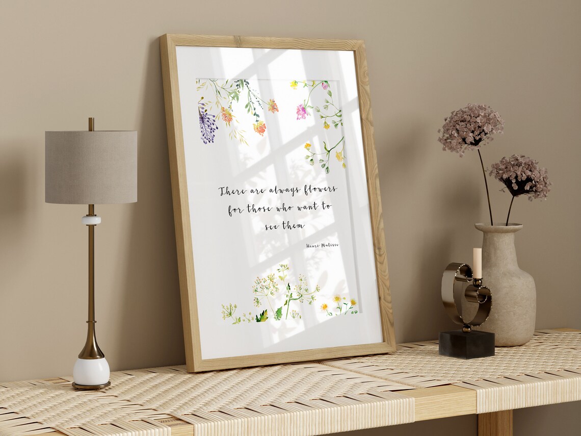 Wildflower Quote Matisse-Inspired Art Print - Image 3