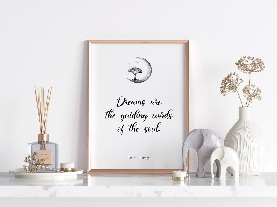 Carl Jung Dreams Are The Guiding Words Of The Soul Quote Poster - Image 3