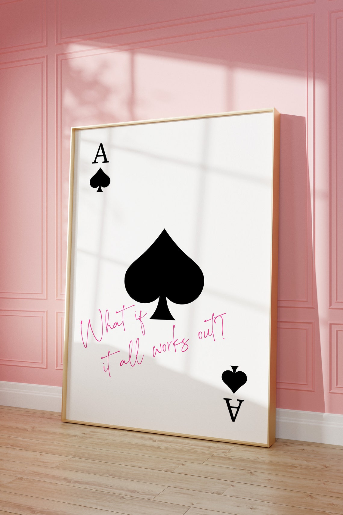 Ace Of Spades Retro Bar Cart Art Print