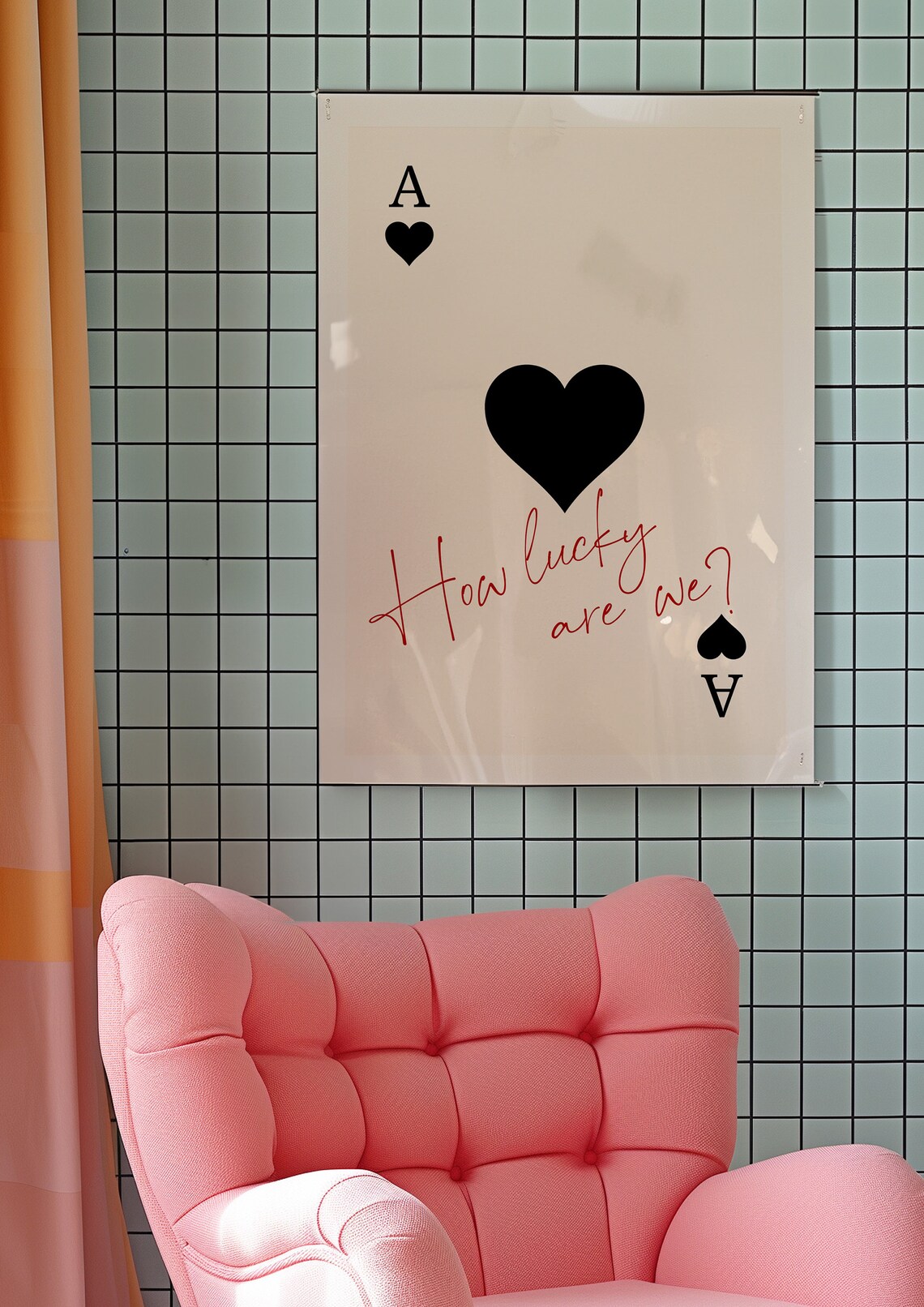 Ace Of Hearts Lucky You Aesthetic Poster Print - Image 2