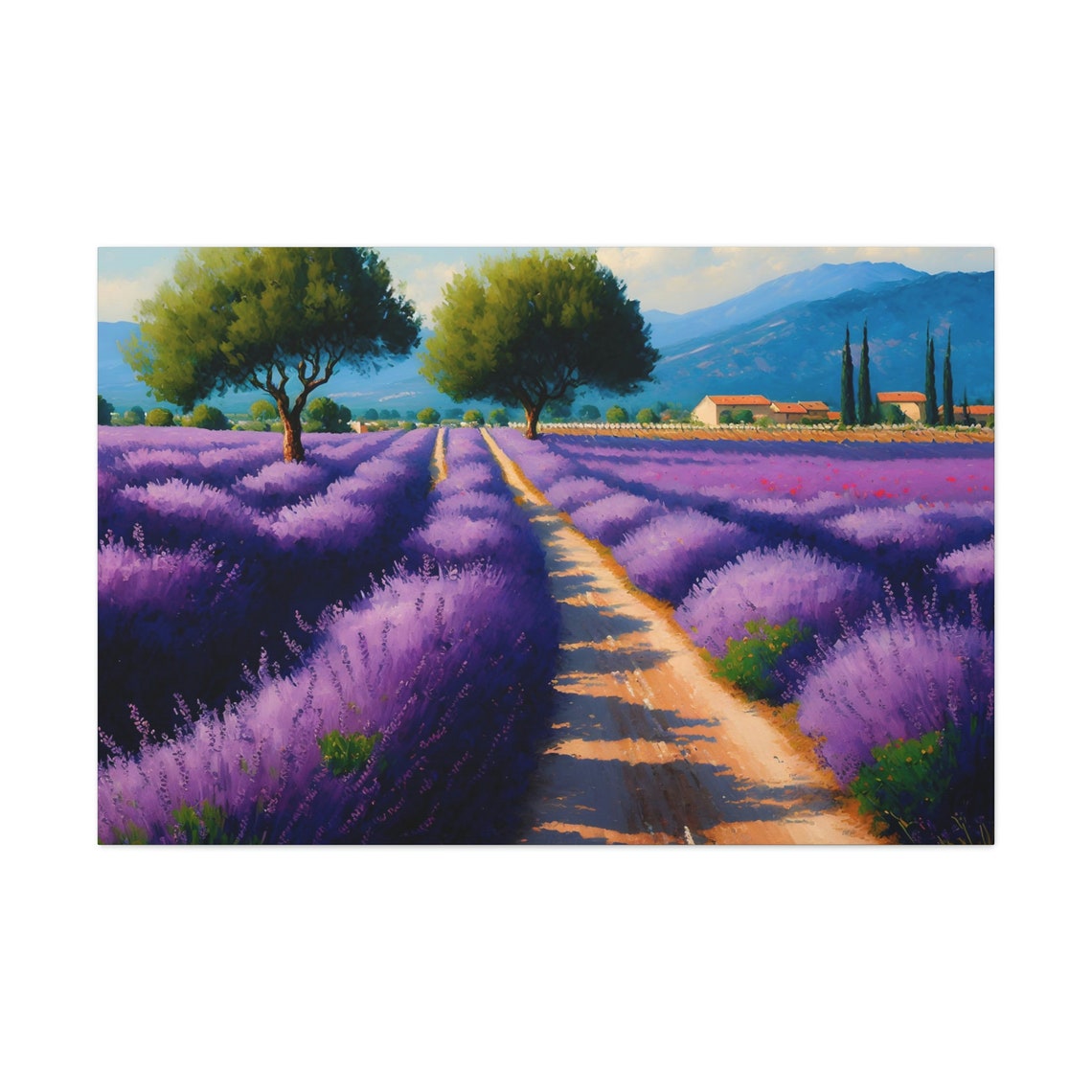 Lavender Field, Landscape Art Print