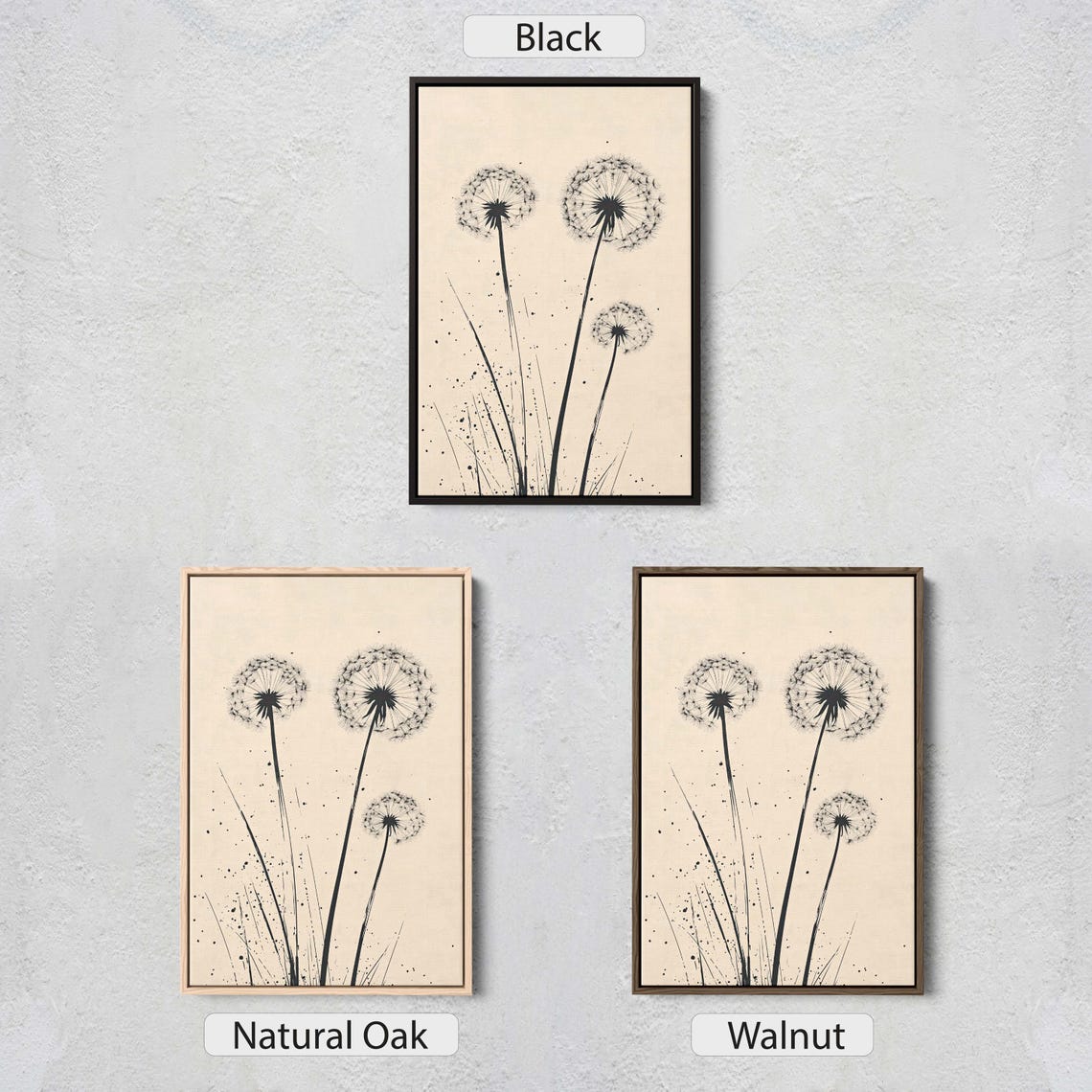 Minimalist Dandelion Wall Art Print - Image 2