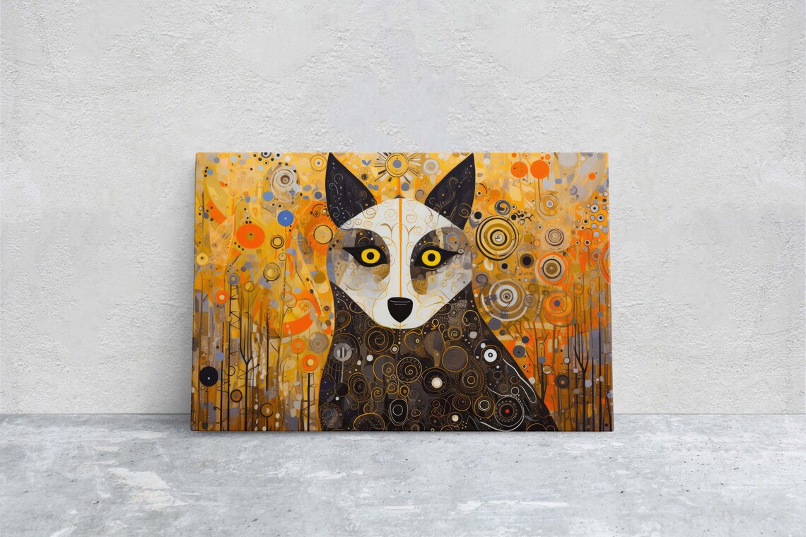 Abstract Wolf Symbolism Modern Art Print
