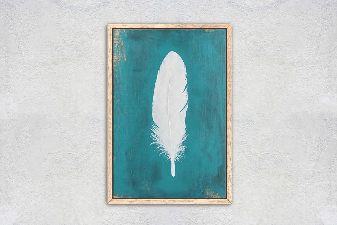 Vintage Feather Decor Still Life Art Print