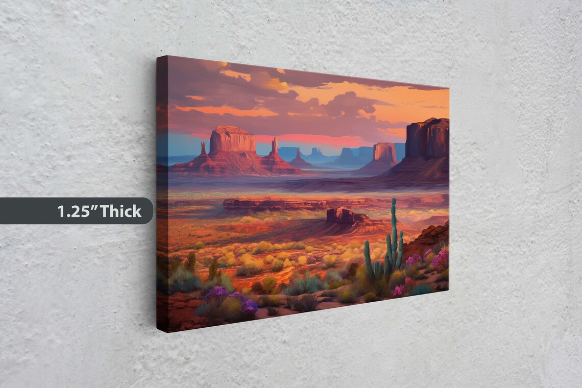 Sunset Desert Landscape Painting Southwest Decor Art Print - Image 3