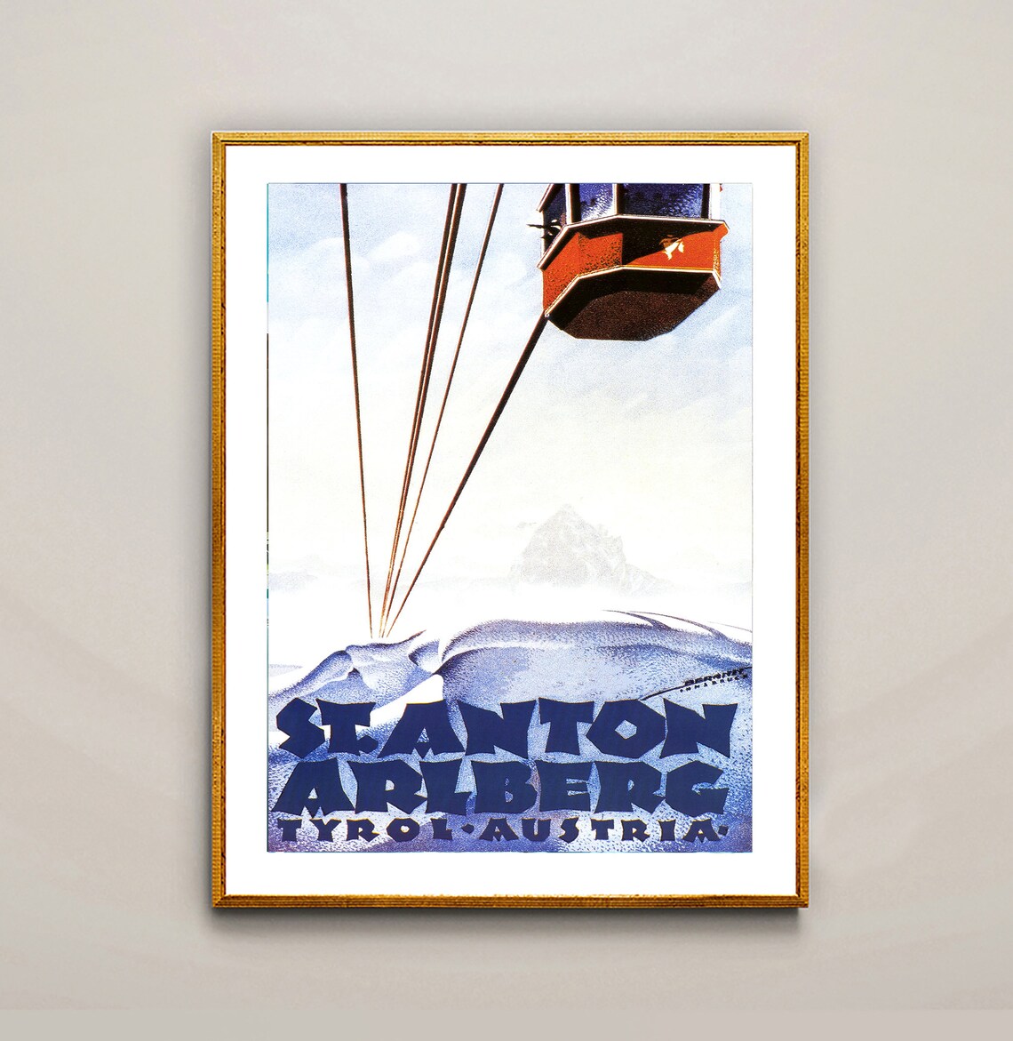 St Anton Arlberg Tyrol Austria Vintage Travel Poster - Image 2