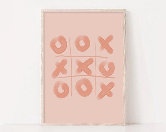 Xo Prints Minimalist Decor Peach Pink Prints Art Prints Abstract Wall Art Modern Wall Art Minimalist Print Dorm Wall Art Game Room Wall Art