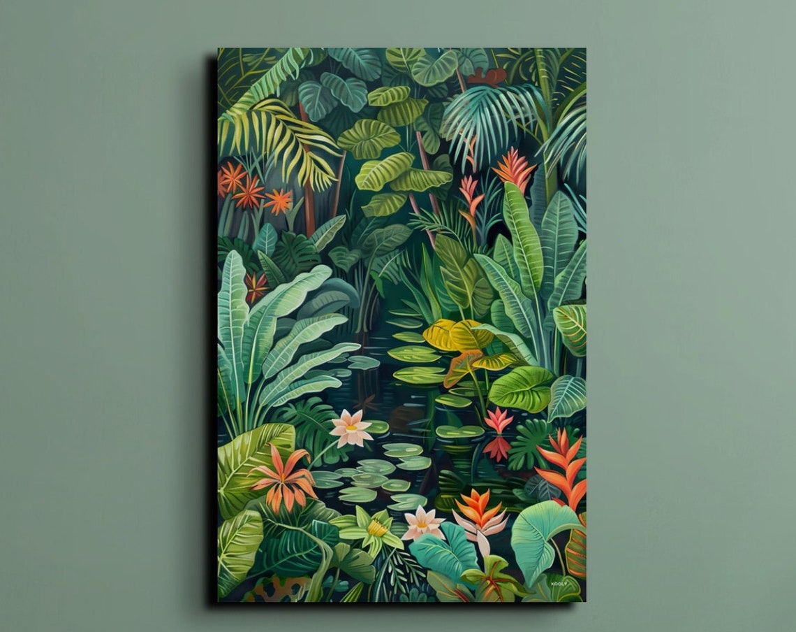 Tropical Jungle Abstract Art Print