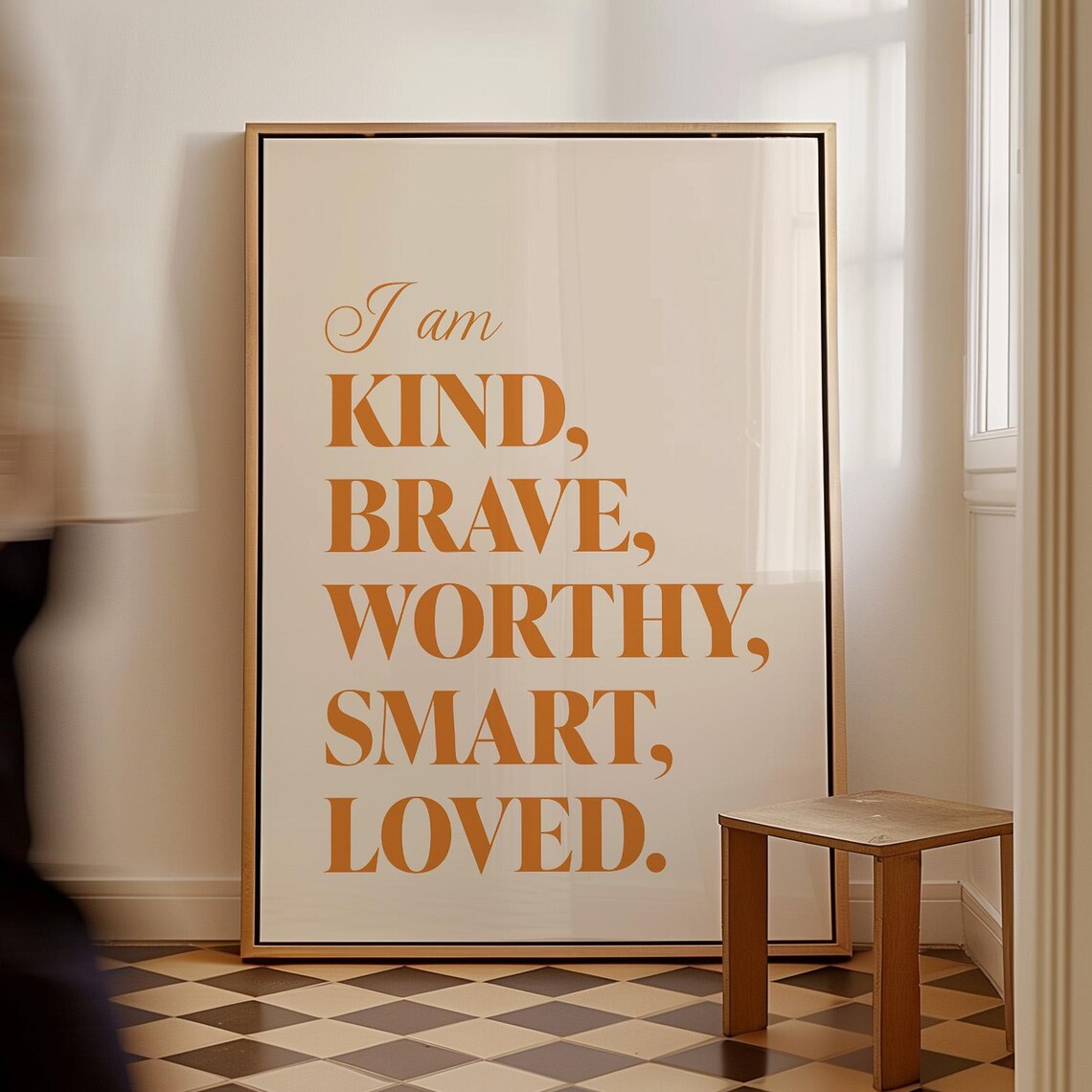 I Am Kidn Affirmations Art Print for Playroom