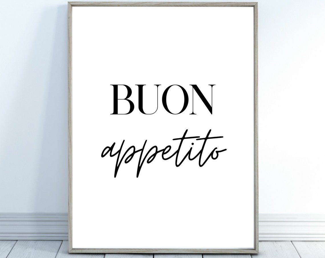 Buon Appetito Italian Mixed Type Modern Kitchen Decor Poster - Image 3