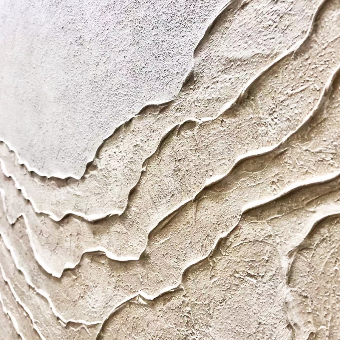Neutral Beige Wabi Sabi Mountain Ridges Textured Abstract Art Poster - Image 5