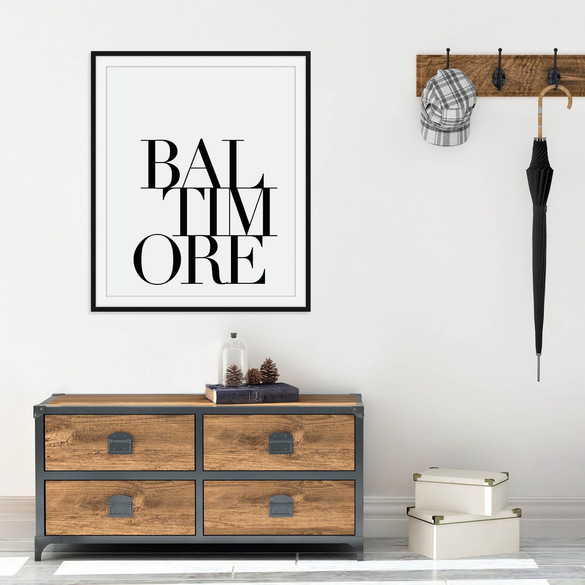 Baltimore Elegant High Contrast Serif Typography City Travel Poster - Image 2