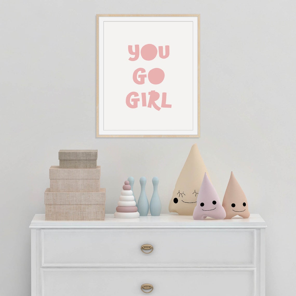 You Go Girl Print Nursery Girls Room Decor Baby Girl Nursery Wall Art Girls Bedroom Wall Decor Teen Bedroom Poster Girl Power - Image 2
