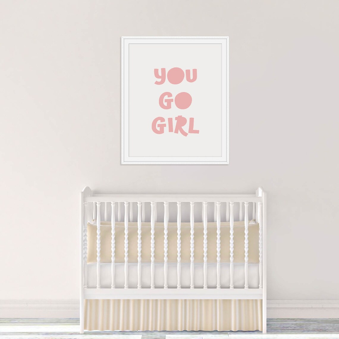 You Go Girl Pink Chunky Letters Girls Room Kids Decor Wall Poster - Image 3