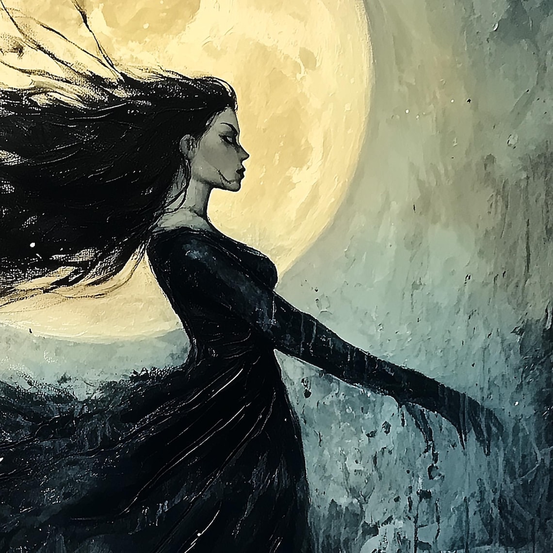 Nyx Goddess of the Night Dark Fantasy Art Print - Image 7