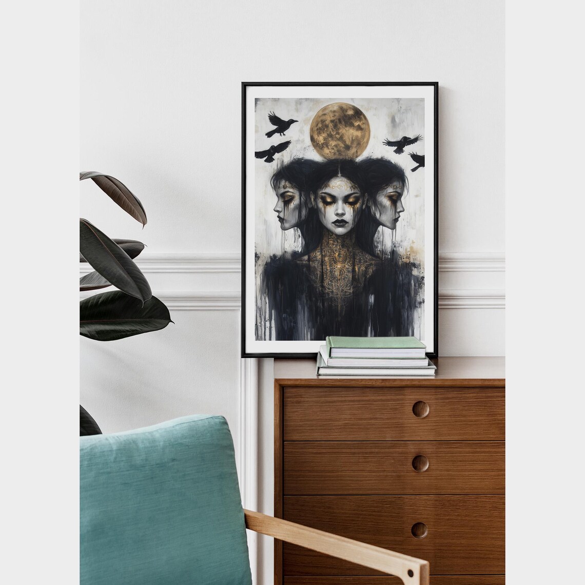 Hecate Three-Faced Goddess Art Print, Pagan Magic - Image 3