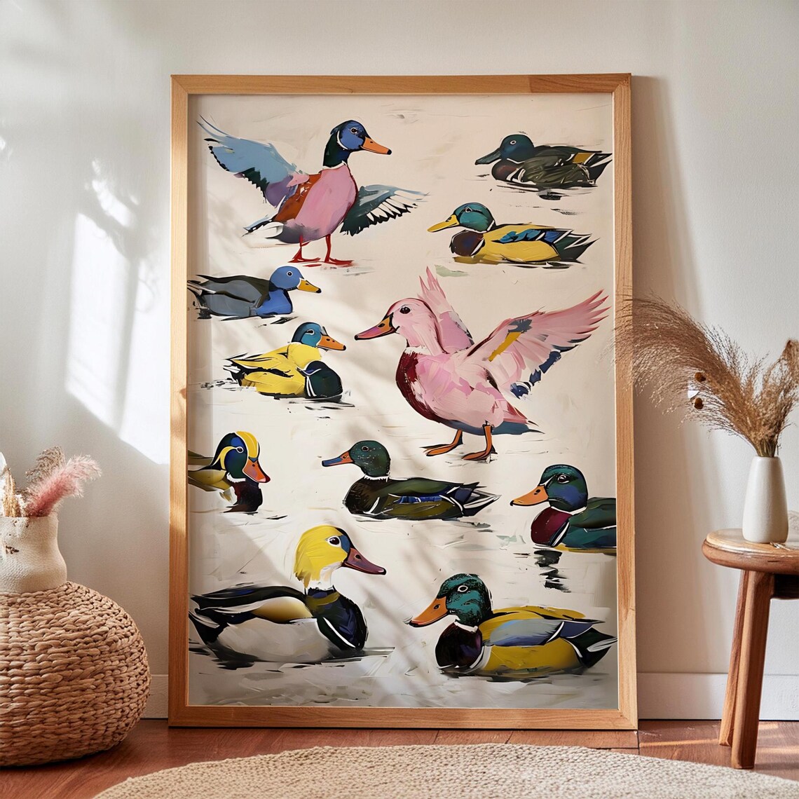 Whimsical Duck Print, Cottagecore Kitchen Art