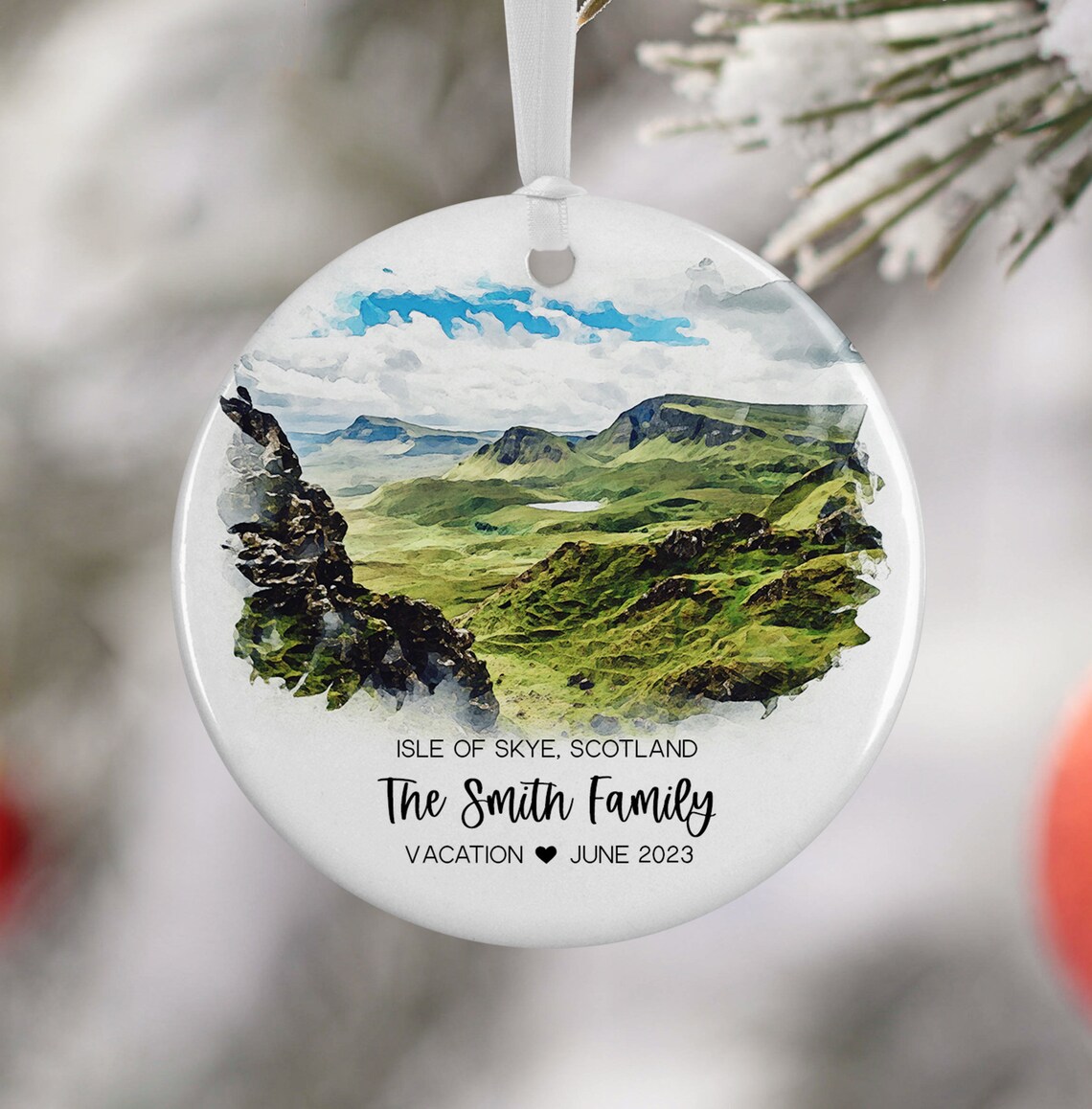 Isle of Skye Scotland Ornament Travel Poster