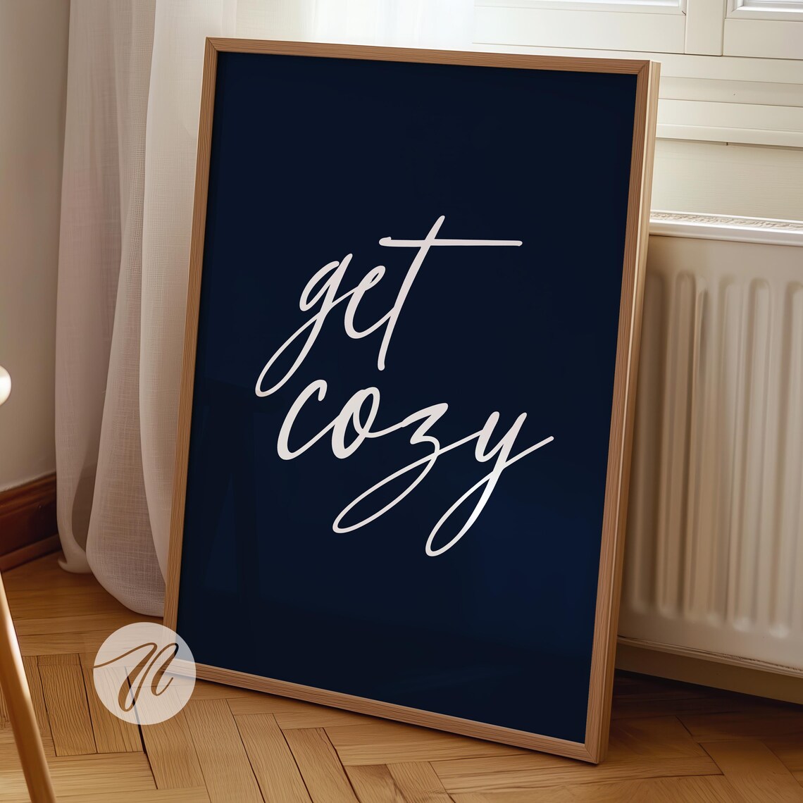Get Cozy Minimalist Typography Art Print