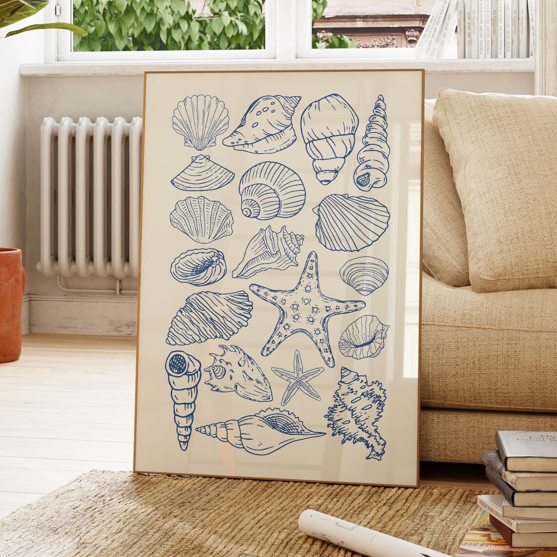 Seashell Art Print, Trendy Coastal Decor