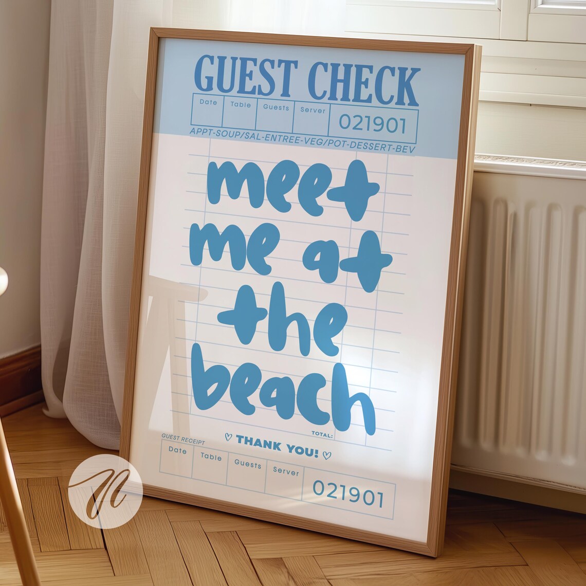 Guest Check Coastal Cowgirl Beach Poster Print
