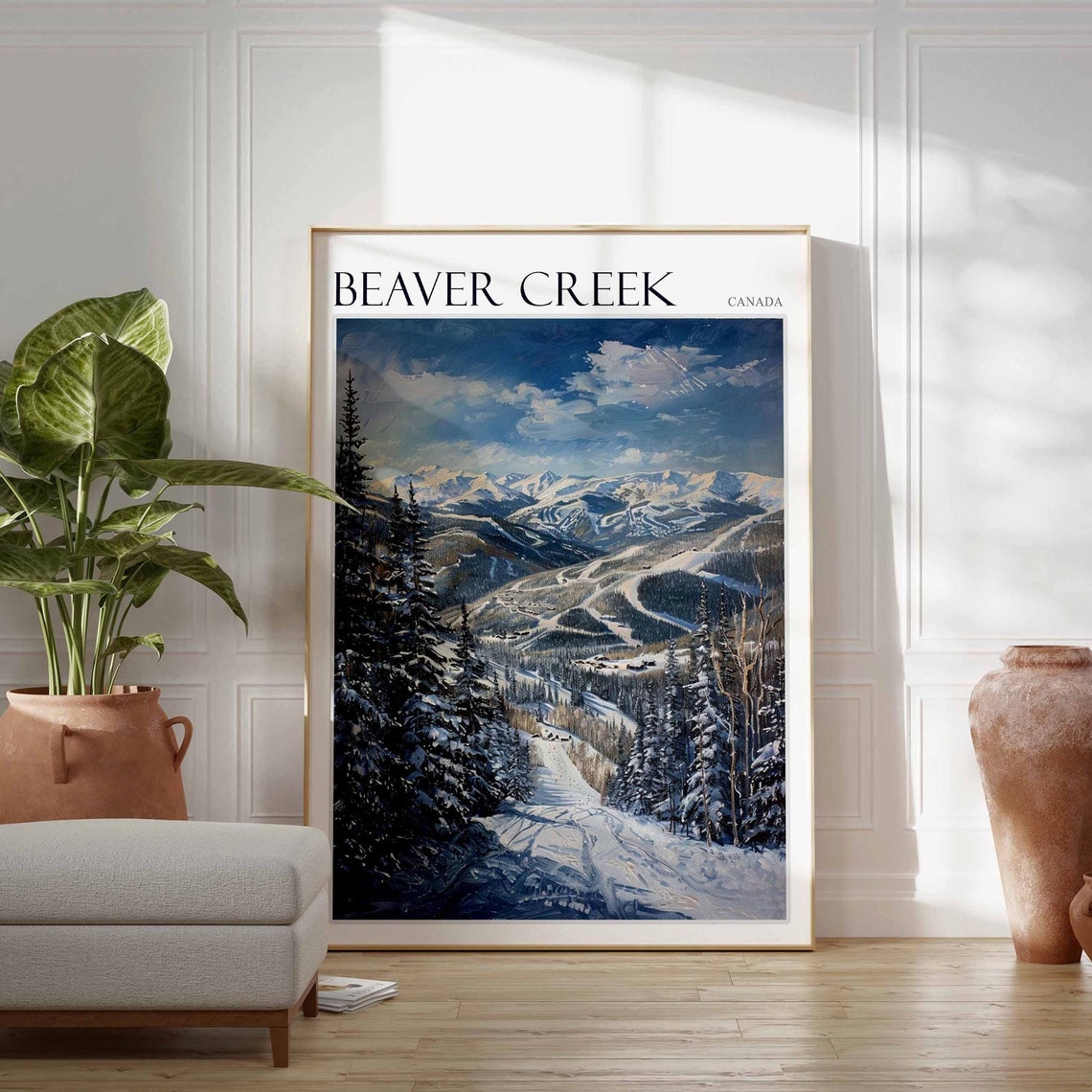 Skiing Travel Poster Skiing Art Beaver Creek Poster Beaver Creek Wall Art Colorado Poster Colorado Travel Print Beaver Creek Print