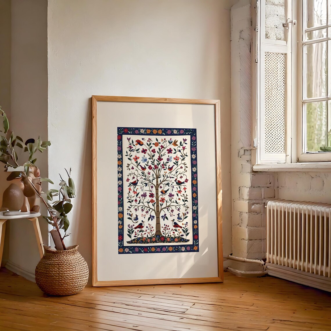 Kashmiri Style Textile Wall Art, Vintage Poster Print - Image 7