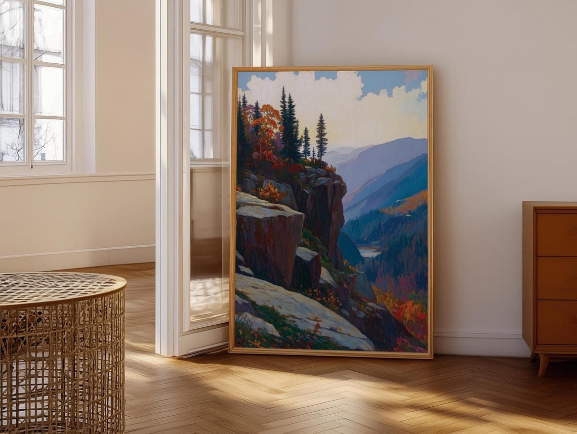Rugged Mountain Wall Hanging Masculine Wall Art Art Alpha Male Guy Apartment Decor Over Bed Wall Art - Image 7