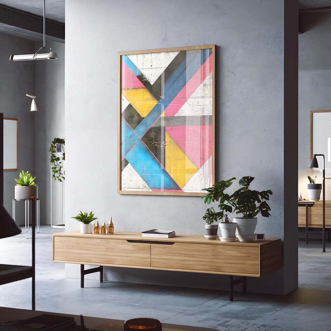 Maximalist Geometric Abstract Wall Hanging Masculine Wall Art Art Hyperbeast Decor Graffiti Street - Image 3