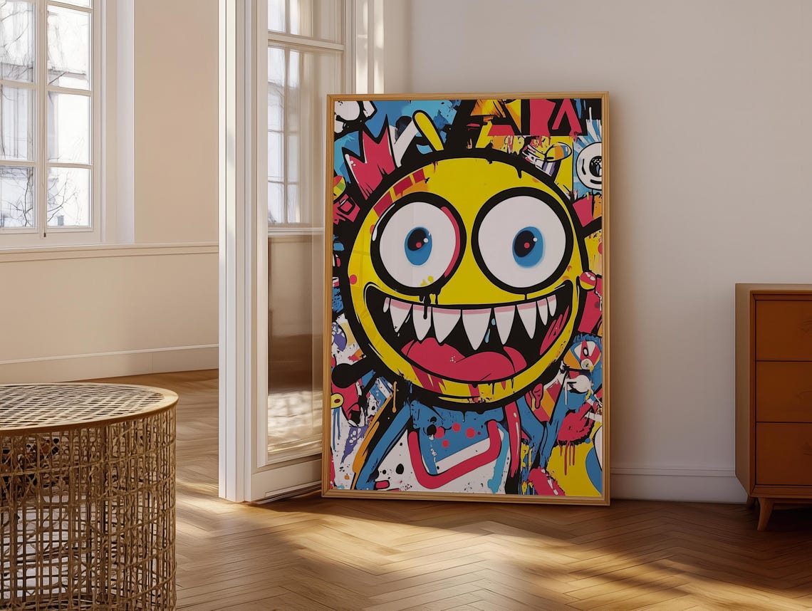 Maximalist Graffiti Street Wall Hanging Masculine Wall Art Art Hyperbeast Decor Geometric Abstract - Image 6