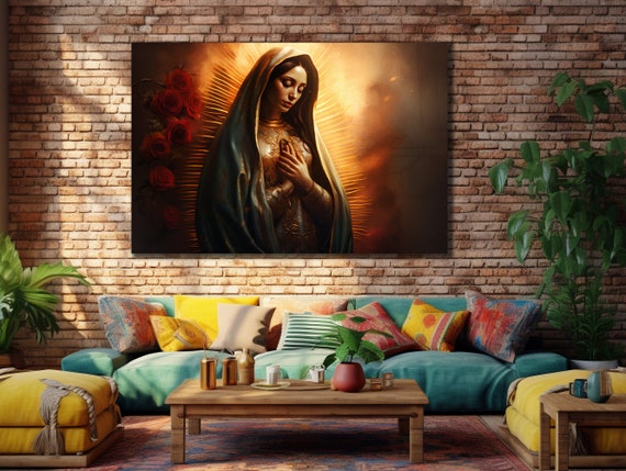 The Virgin Of Guadalupe Religious Wall Art Catholic Print Wall Decor Immaculate Mary Painting Art Spiritual Poster Home Decor