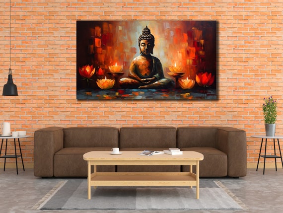Buddha Prints Asian Painting Wall Decor House Gift Idea Bedroom Wall Decor Yoga Wall Art Spiritual Poster Home Decoration