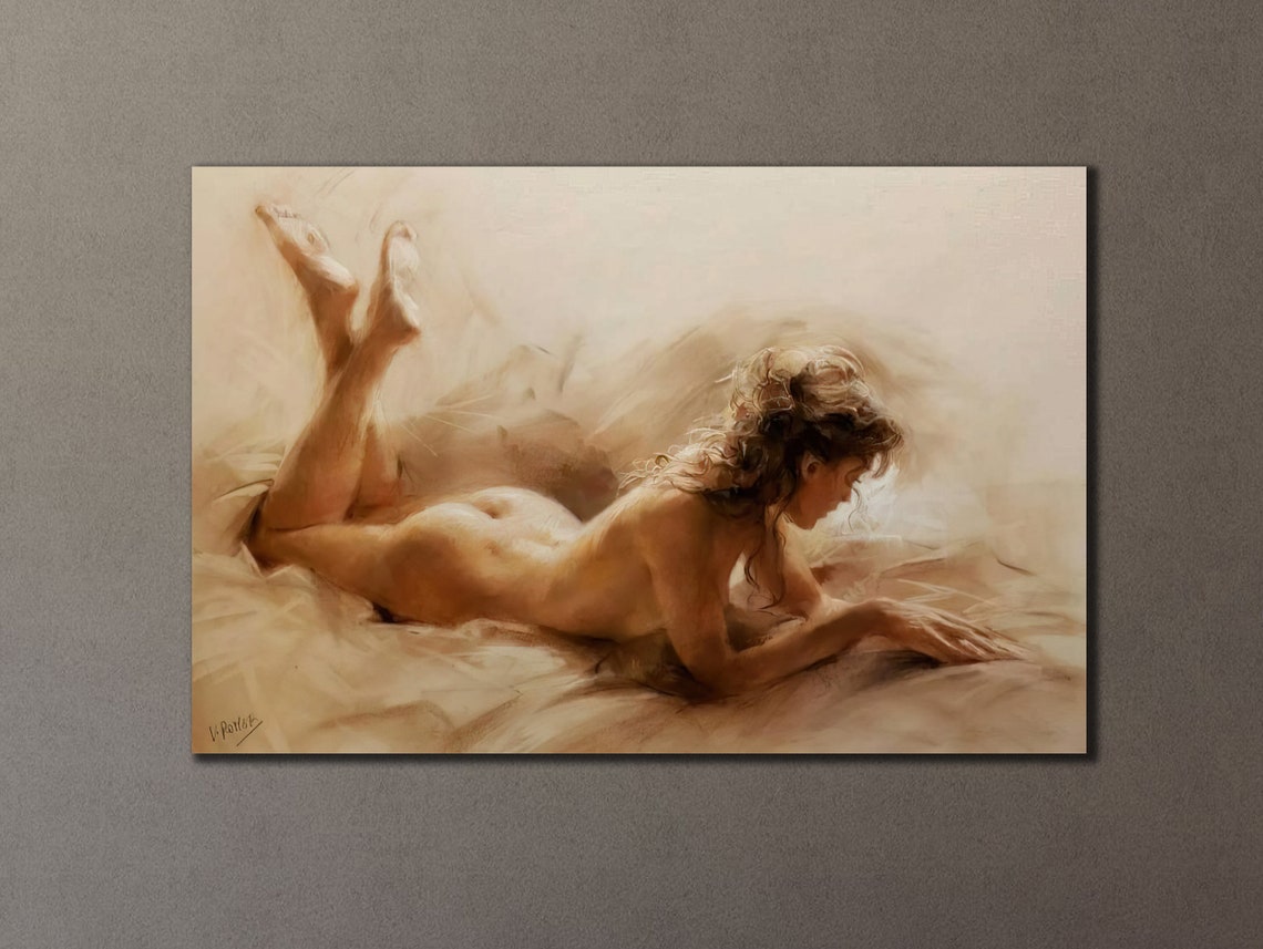 Modern Naked Prints Nude Painting Art Wall Hanging House Gift Ideas Erotic Bedroom Wall Decor Girl Wall Art Sexy Woman Poster