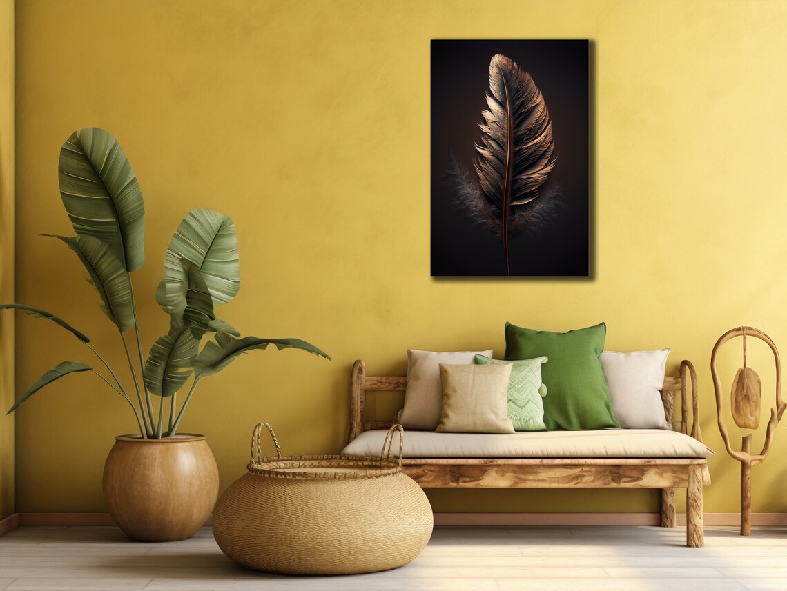 Feather Prints Wall Decor Feather Wall Art Home Decoration Elegant Feather Feather Poster Minimalism Artwork Housewarming Gifts - Image 2