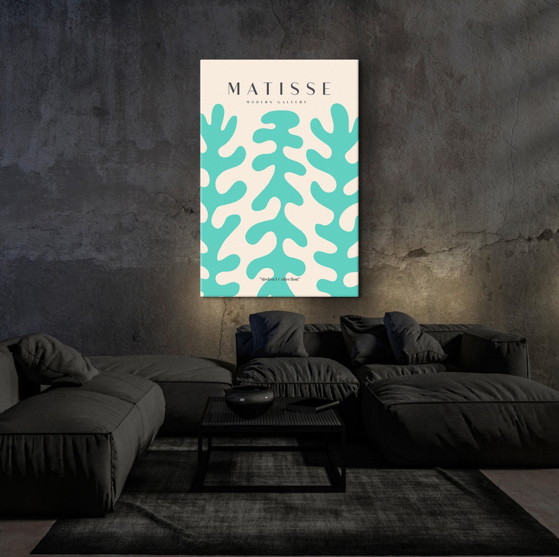 Pink Matisse Print Blush Turquoise Matisse Wall Art Exhibition Print Abstract Matisse Popular Print Minimalist Blue Neutral Wall Art - Image 2