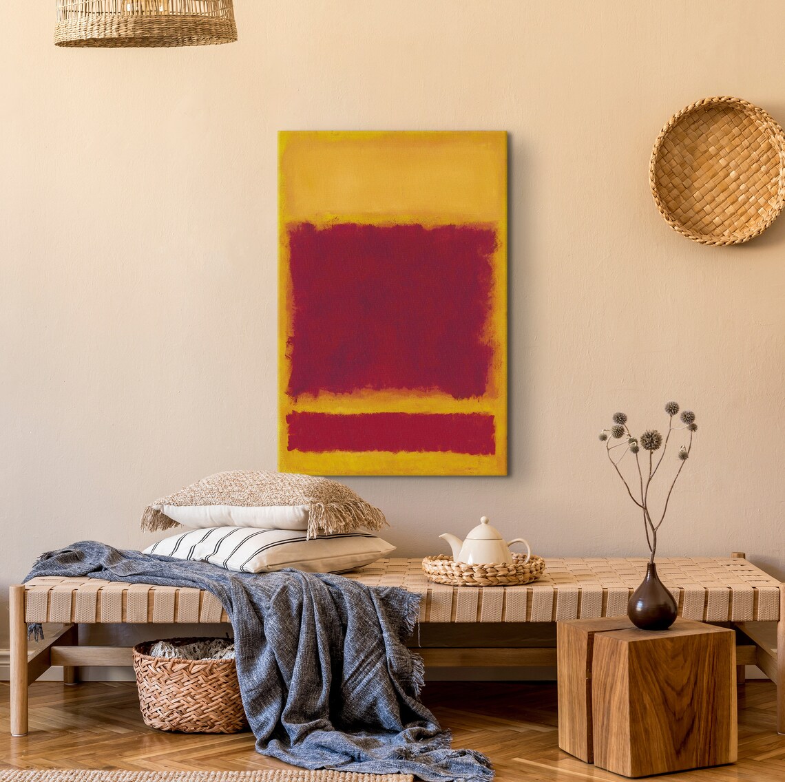 Mark Rothko Orange Over Red Poster Mark Rothko Exhibition Poster Expressionism Art Rothko Reproduction Art Mark Rothko Glass - Image 2