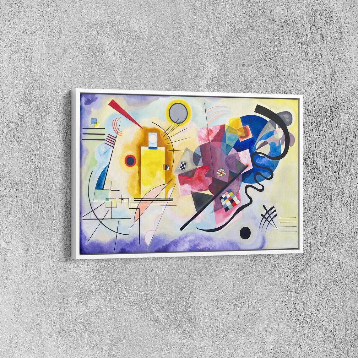 Wassily Kandinsky Yellow Red Blue Wassily Kandinsky Glass Wall Decor Abstract Wall Art Print Expressionism Art Poster Glass Art - Image 6