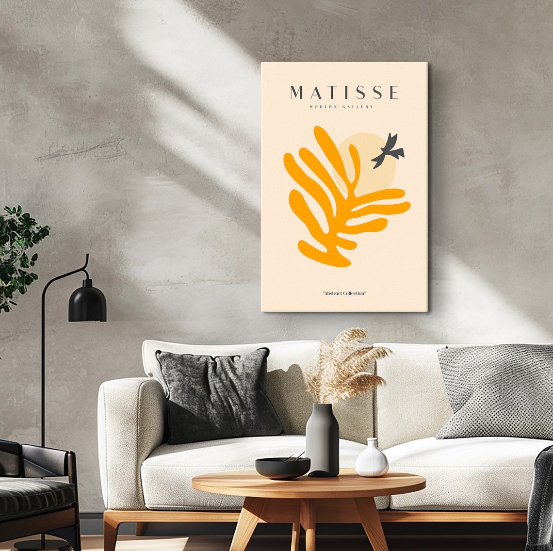 Matisse Modern Gallery Yellow Leaf Bird and Sun Abstract Poster - Image 4