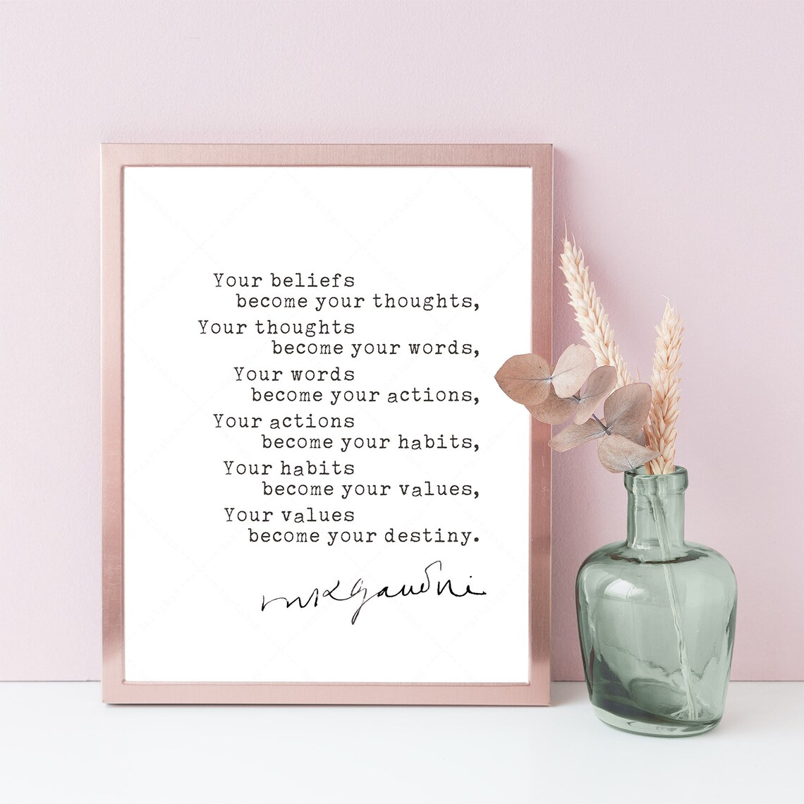 Mahatma Gandhi Quote Motivation Poster Art Print - Image 4