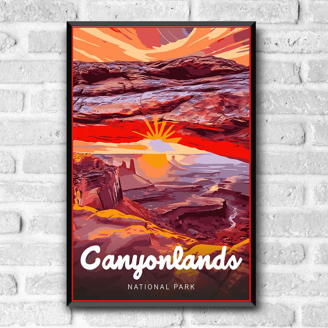 Canyonlands National Park Vintage Style Travel Poster - Image 3