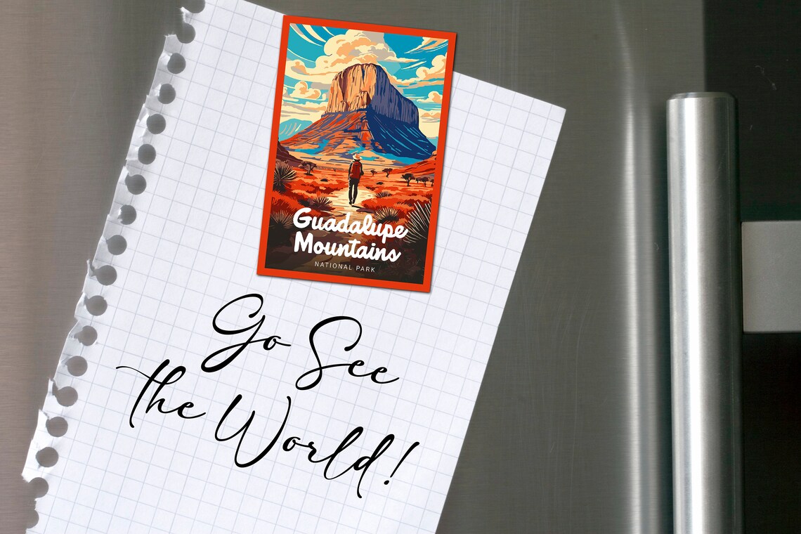 Guadalupe Mountains Vintage Style Travel Poster Art Print - Image 2