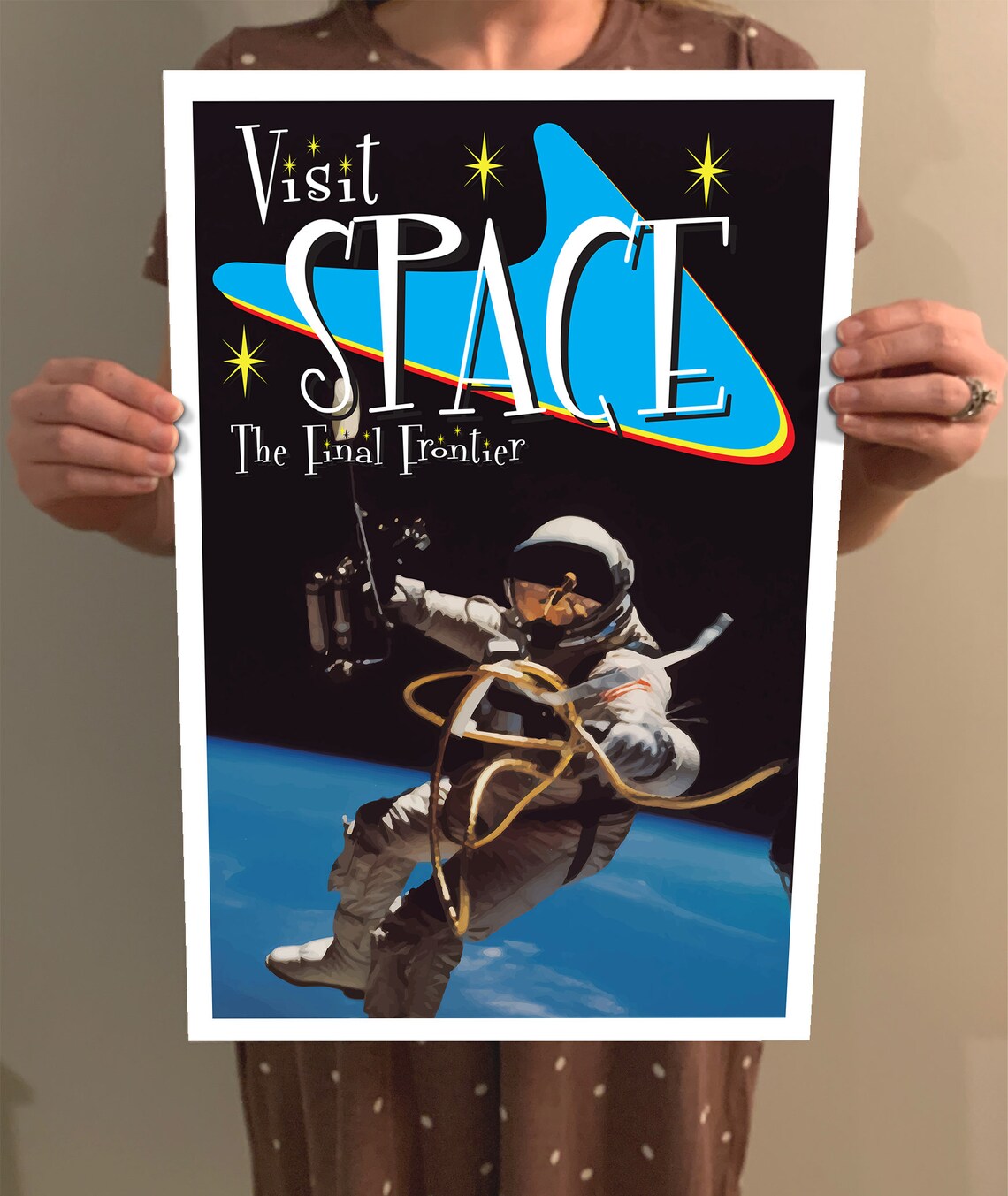 Visit Space 1950s Retro Style Travel Poster - Image 2