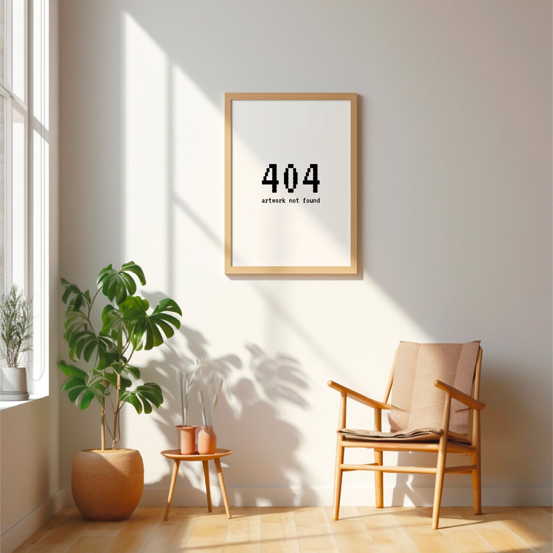 404 Artwork Not Found, Funny Quote Art Print - Image 4